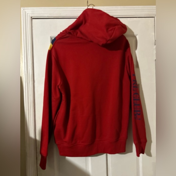 Polo Ralph Lauren Red 3 Horsemen PRL Retro Vintage Hoodie Size L - Picture 5 of 6
